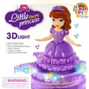 Rotating Little Electric Princess Doll With Music And 3D Lighting - Multicolor