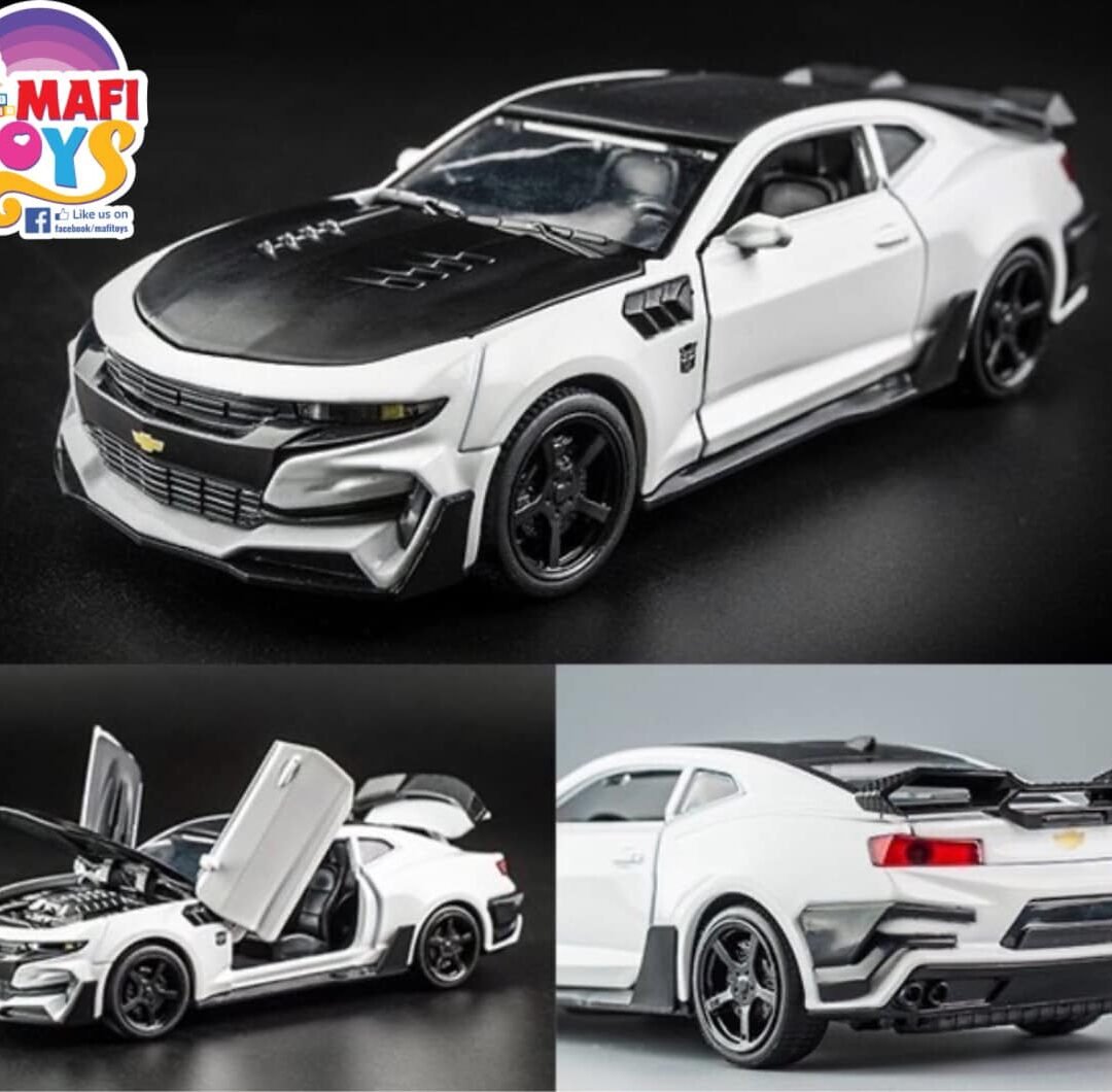 Hot Alloy Diecast Model Car 1:24  Bumblebee Children Metal Toys Chevrolet Camaro Pull Back Wheels Kids Birthday Christmas Gifts