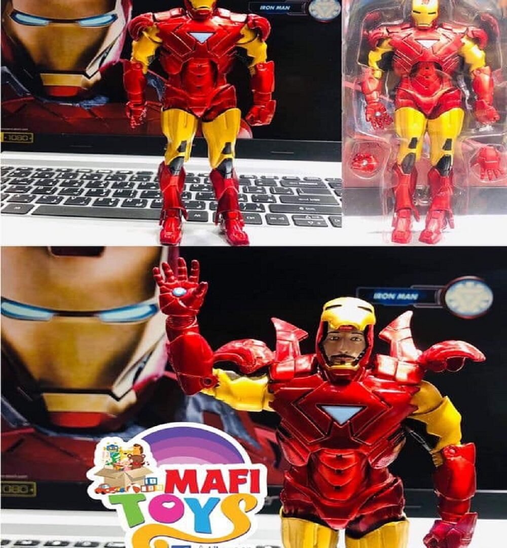 New Marvel IronMan Iron Man Cool Move Super Hero Tonny Mark PVC Action Figure Toy 18cm Gift Kids Children