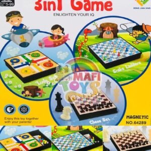 Magnetic Ludo,Snake Ladders And Chess 3 In 1 Game/Board Game/Family Game/Travel Game For Enlighten Your IQ
