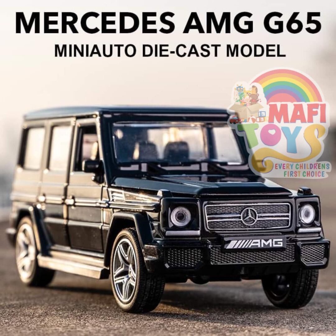 1:32 Alloy Model Car Sound Light Pull Back Toy Car For Mercedes-Benz G65 SUV Jeep AMG