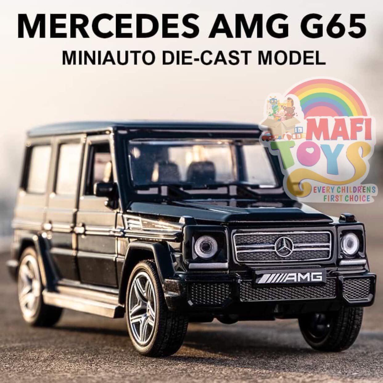 1:32 Alloy Model Car Sound Light Pull Back Toy Car For Mercedes-Benz G65 SUV Jeep AMG