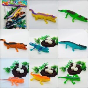8 Pieces Mini Simulation Lizard Gecko Crocodile Animal Model Magic Trick Kids Education Toy
