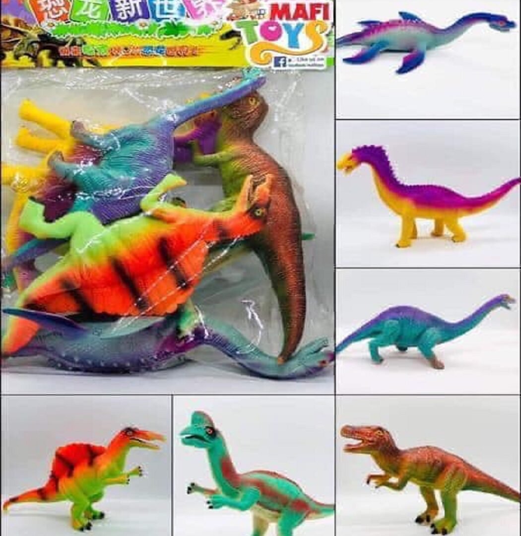 6 Pieces Plastic Jurassic Toys World Dinosaurs Kids Toys Childrens Gifts Collectibles - Multicolor