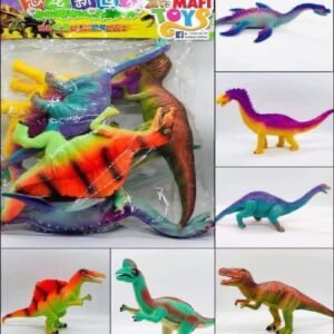 6 Pieces Plastic Jurassic Toys World Dinosaurs Kids Toys Childrens Gifts Collectibles - Multicolor