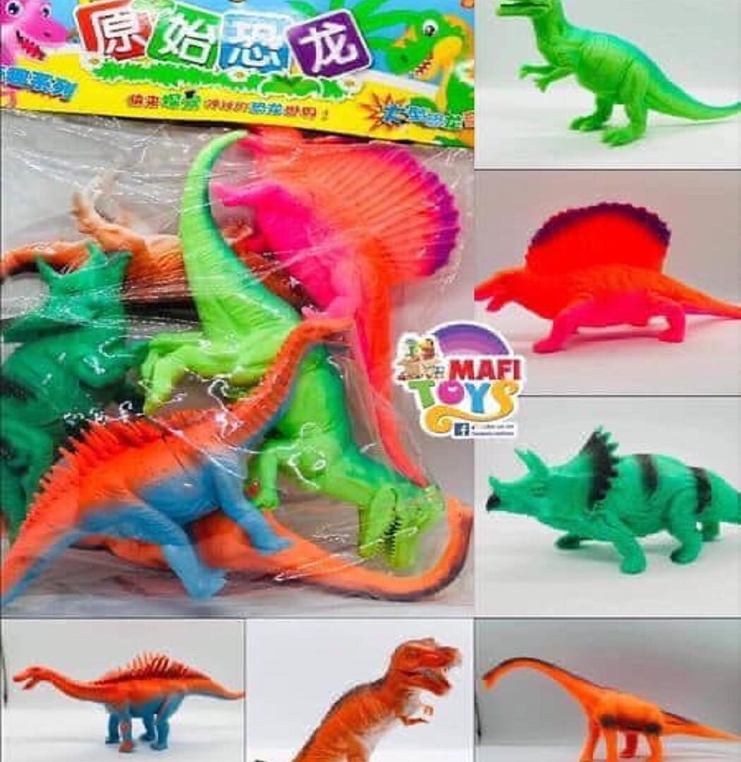 6 Pieces Plastic Jurassic Toys World Dinosaurs Kids Toys Children's Gifts Collectibles -Multicolor