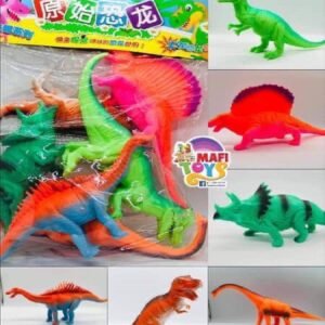 6 Pieces Plastic Jurassic Toys World Dinosaurs Kids Toys Children's Gifts Collectibles -Multicolor