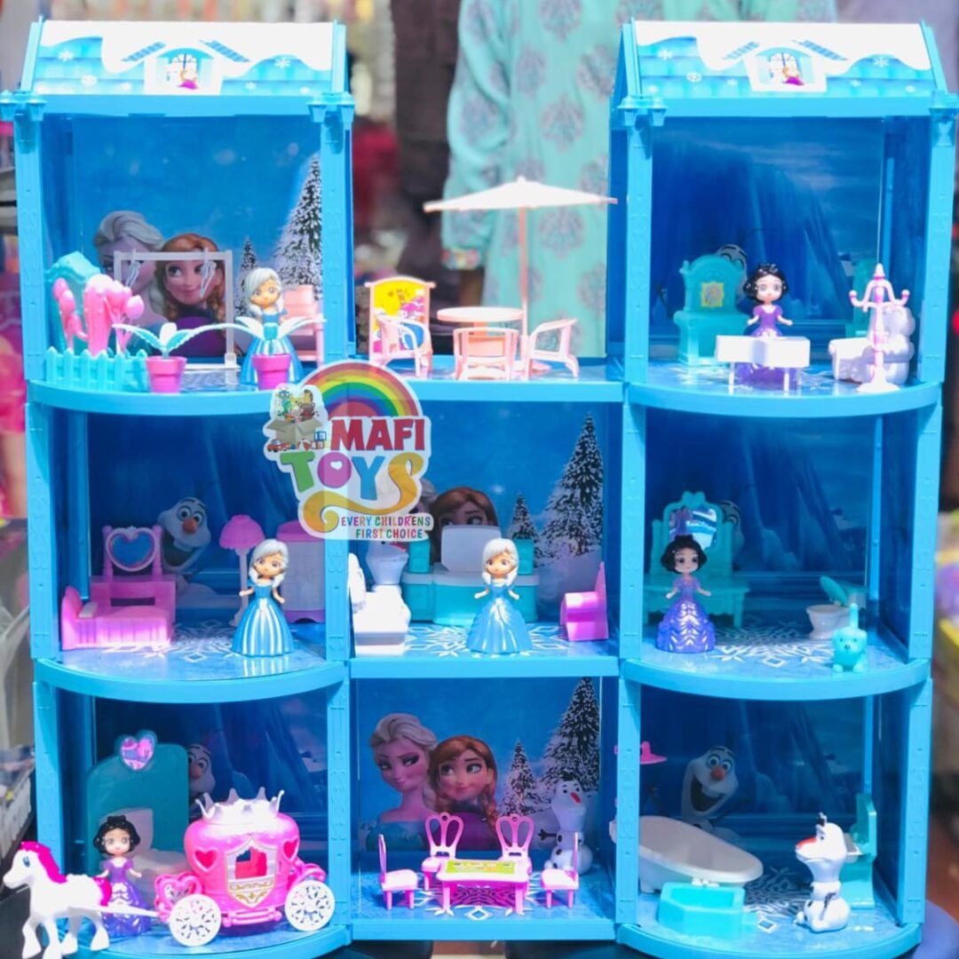 Disney Frozen Anne Elsa Playhouse Figure Doll Play House Castle Model Set 177 Pieces (24 inch)