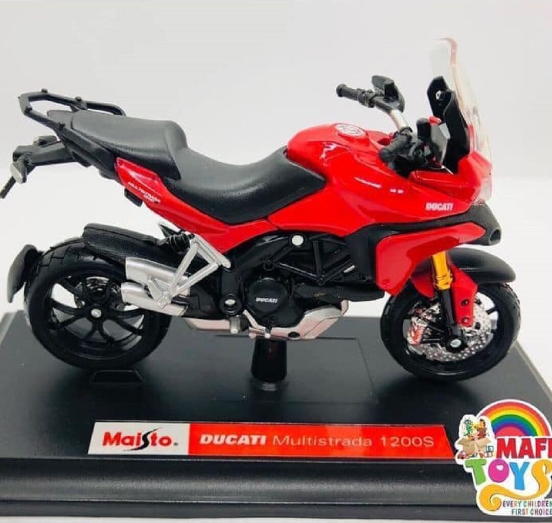 1/12 Miniature for Ducati Multistrada 1200S Adventure Tour Rider Diecast Model Vehicle Motorcycle Moto Bikes Toys Red Color
