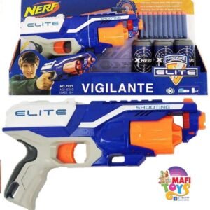 NERF Disruptor Elite Vigilante Blaster 3 Dart Rotating Drum/Slam Fire/Includes 10 Official Nerf Elite Darts For Kids, Teens, Adults
