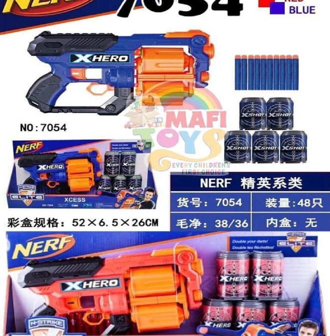 Nerf X Hero Elite No.7054 Fun Soft Bullet Toy Kids Electrical Bursts for Nerf Toy Shooting Submachine Weapon Sniper Rifle Children Gift