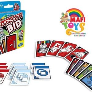 MONOPOLY Bid Game, Quick-Playing Card Game For 4 Players, Game For Families and Kids Ages 7 and Up