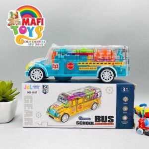 Gearwheel School Bus Electric Universal Wheel Toy/360 Rotating Gearwheel School Bus