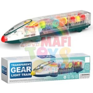 Transparent Gear Light Train Original with The Function of Gear Moving Light and Music Best Gift for Boys/Girls and Baby