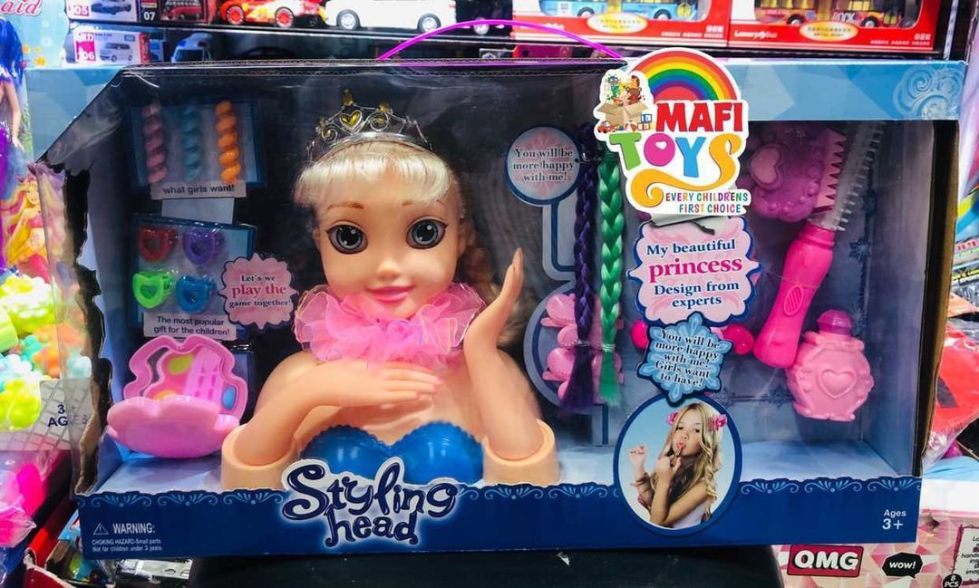 Disney Princess Barbie Styling Head & Accessories For Kids - Multicolor