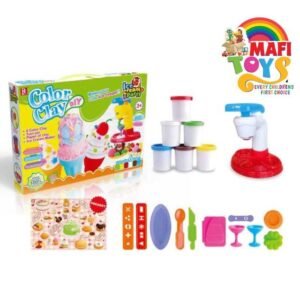 Color Clay DIY Ice Cream Machine Dessert Party 6 Colors Play Set