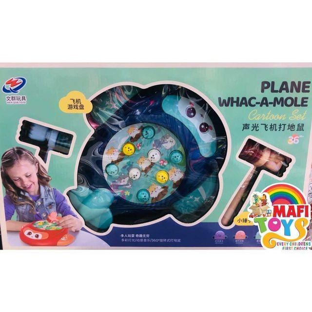 Whack A Mole Game for Kids Dual Mode Mini Electronic Arcade Game Toy Interactive Pounding Toy Playset with 2 Hammers