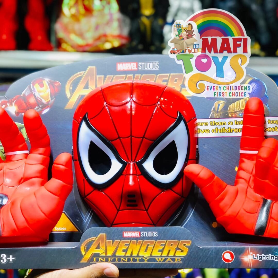 Action Movies Spiderman/Ironman/Hulk Figure Face Mask & 1 Pairs Hand Gloves