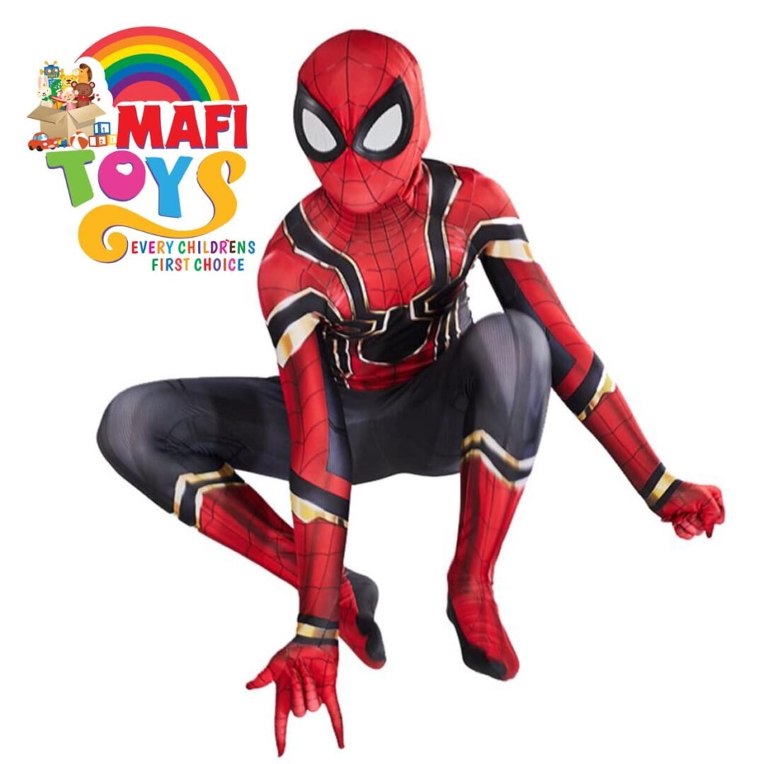 Iron Spider Man Cosplay Costumes Superhero Bodysuit Kids Jumpsuits/Halloween Fancy-Dress Costume for Child