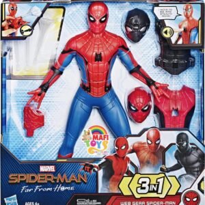 Spider-Man Far from Home Deluxe 13-Inch-Scale Web Gear Action Figure with Sound FX, Suit Upgrades, and Web Blaster Accessory
