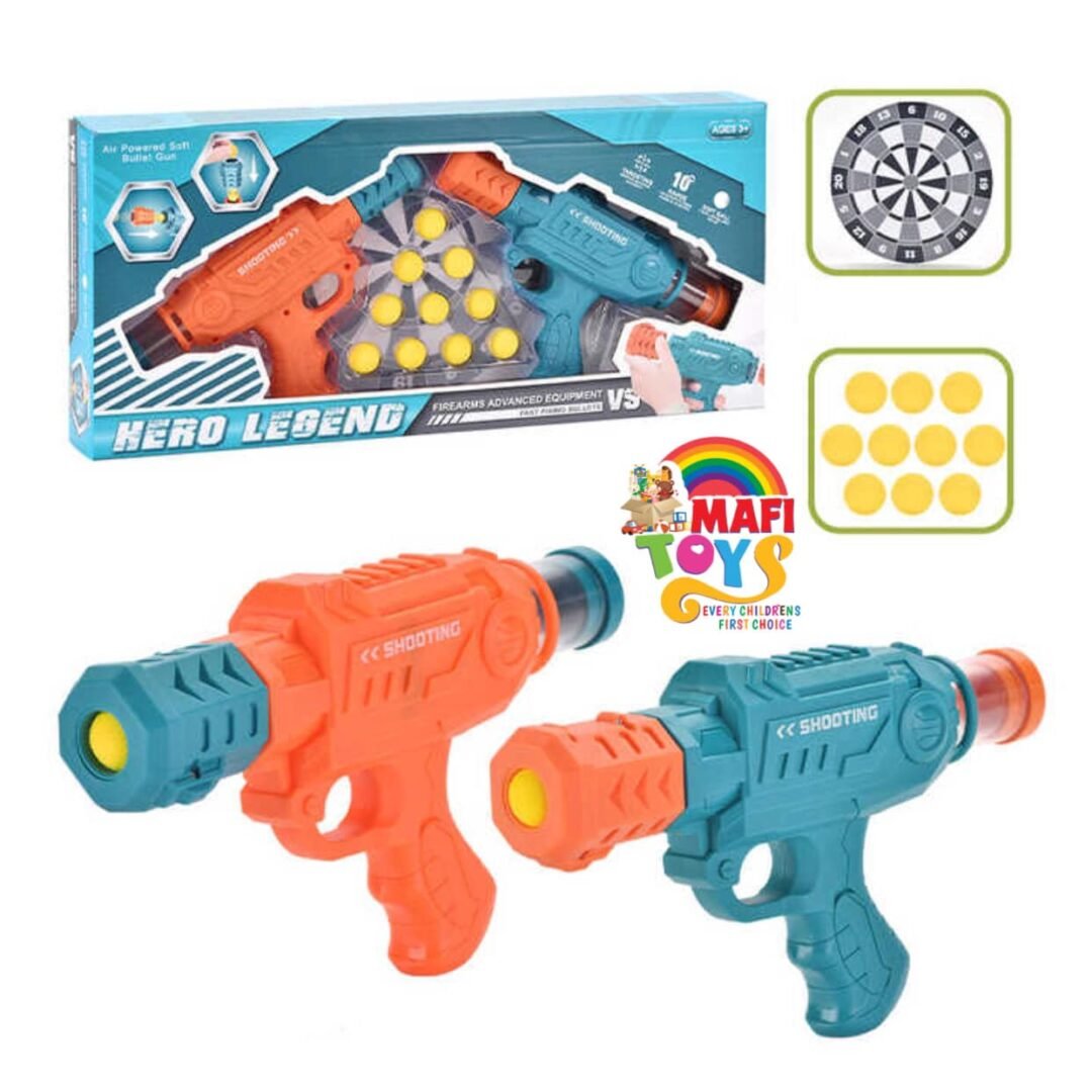 EVA Foam Ball Soft Bullet Space Air Power Gun Toys Set Family Shooting Games Outdoor Party Toys With Standing Shooting Target