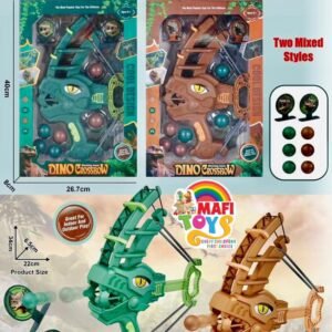 Dino-crossbow Toy For Kids Throwing Target Games Dinosaur Shape Game Set for Indoor Outdoor Birthday Gift