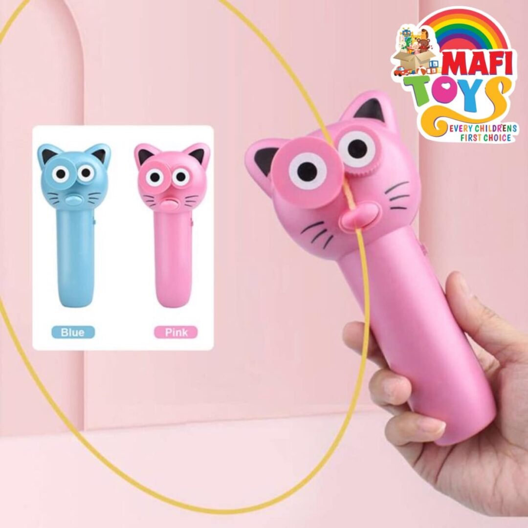 Creative Toys Rope Launcher Thruster Zip String Toy Cat Chasing Playing Toy for Interactive Rope String Controller Battery Opperated Toys
