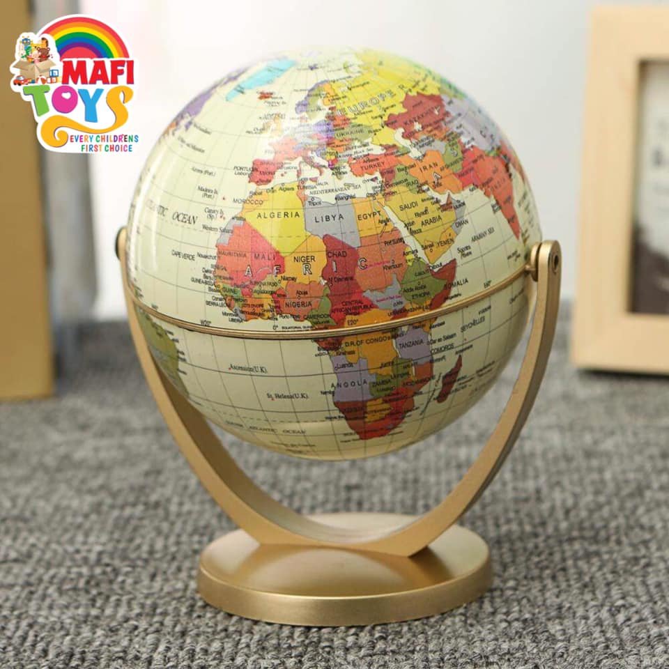 World Globe Educational/Geographic/Modern Desktop Decoration || World Globe Diameter 14 cm