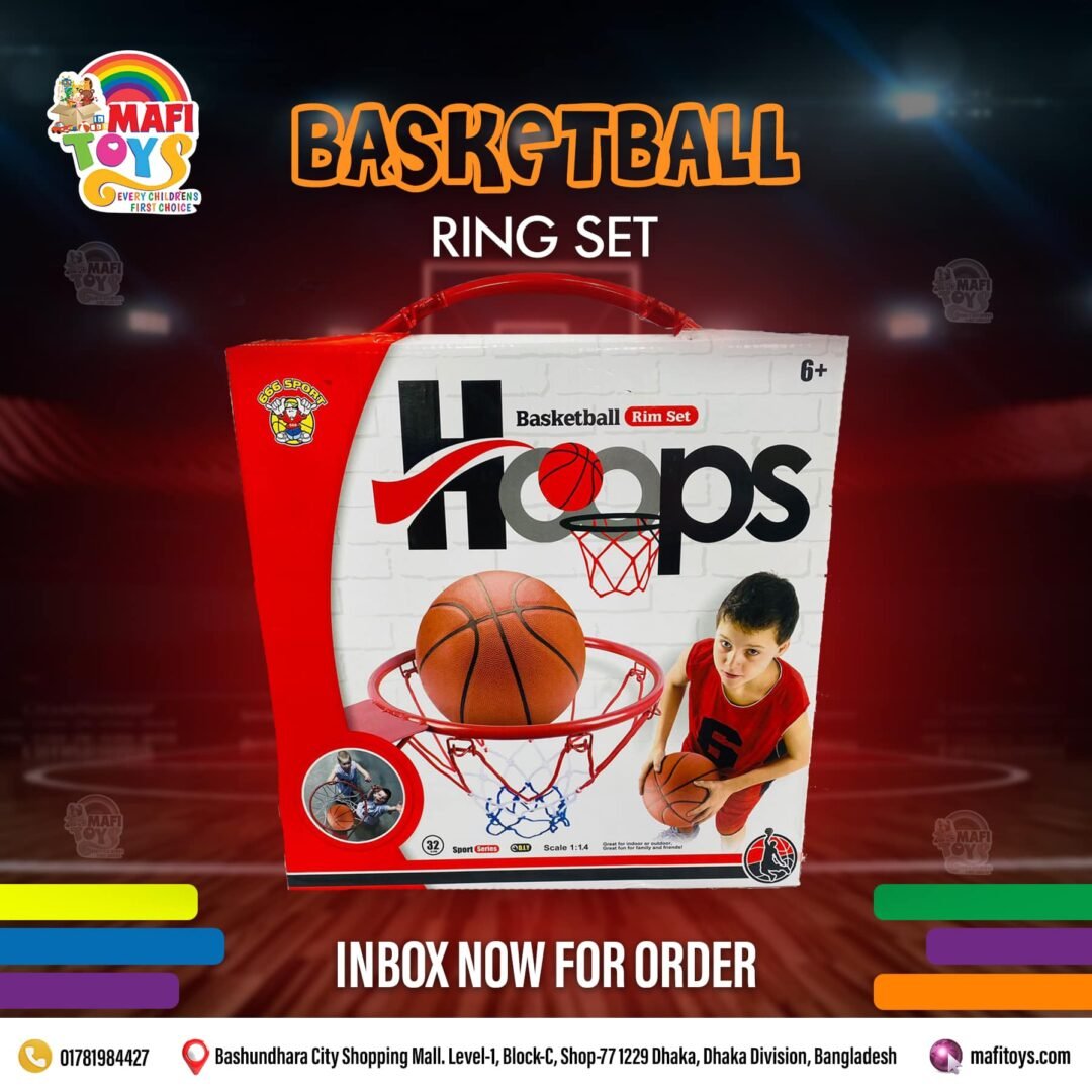 Portable Basketball Ring Set 13 Inch Mini Basketball Hoop Metal Ring