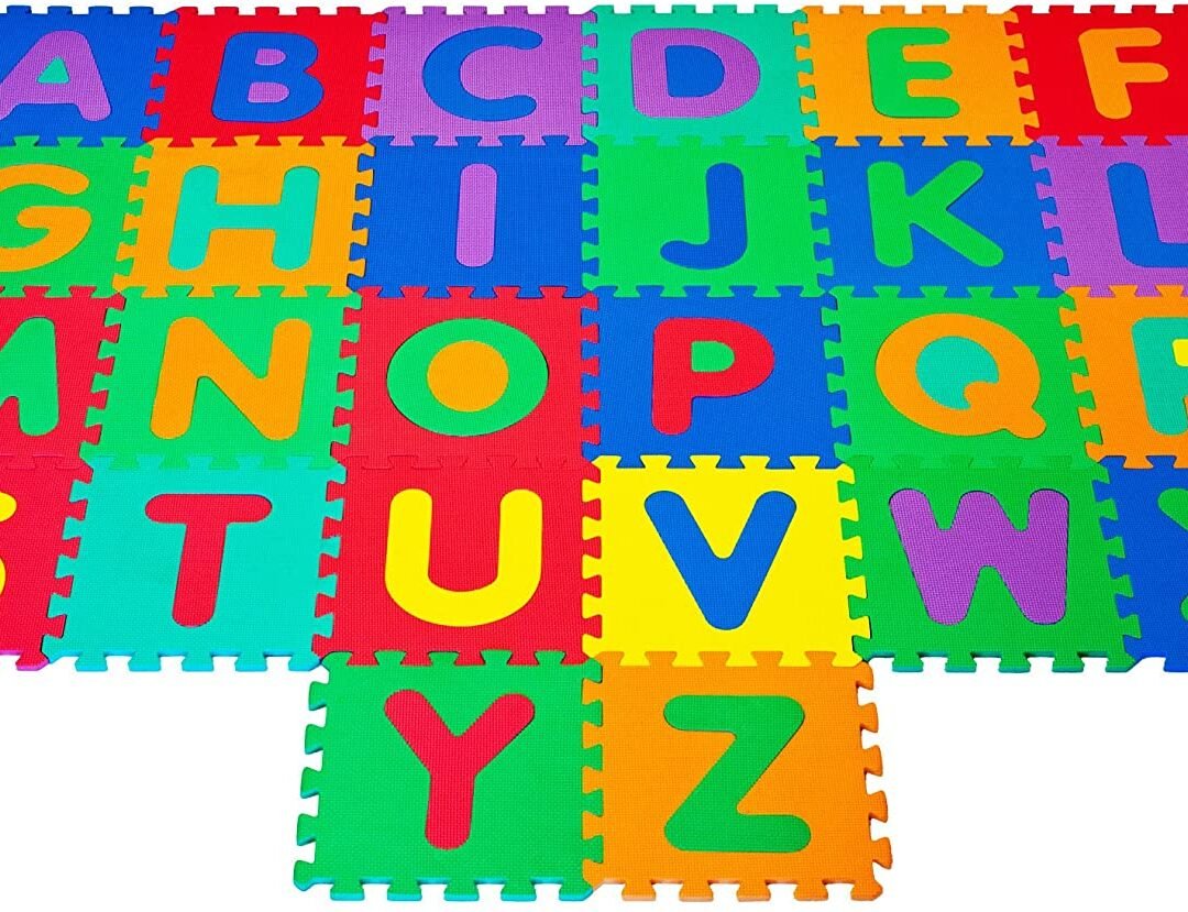 26 Pieces Alphabet EVA Puzzle Mat Foam Floor Puzzle Mat Letters Baby Puzzle Mat Baby Activity Mats Baby Play Carpet Rugs - Multicolor