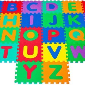 26 Pieces Alphabet EVA Puzzle Mat Foam Floor Puzzle Mat Letters Baby Puzzle Mat Baby Activity Mats Baby Play Carpet Rugs - Multicolor