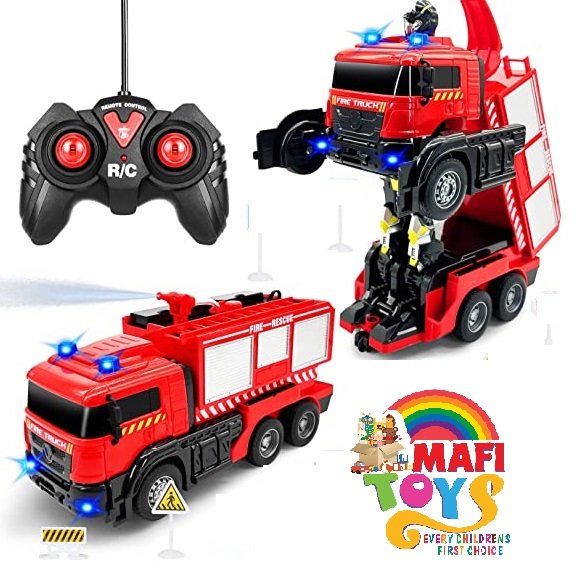 Remote Control Fire Truck with Led Sounds,RC Fire Truck Car Toy