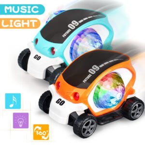 3D 09 Electric Cars Toys With Lights Musical Car Toy For Kids-Multicolor