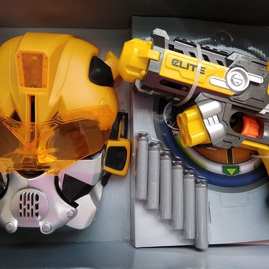 Transformers BUMBLEE BEE Soft Bullet Blaster Gun & Mask SB401 For Age 6+ Kids Multicolor