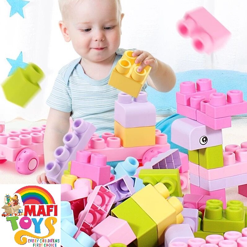 26 Pieces Educational Food Grade Baby Toys Children Soft Building Blocks Toys Big Block For Kids