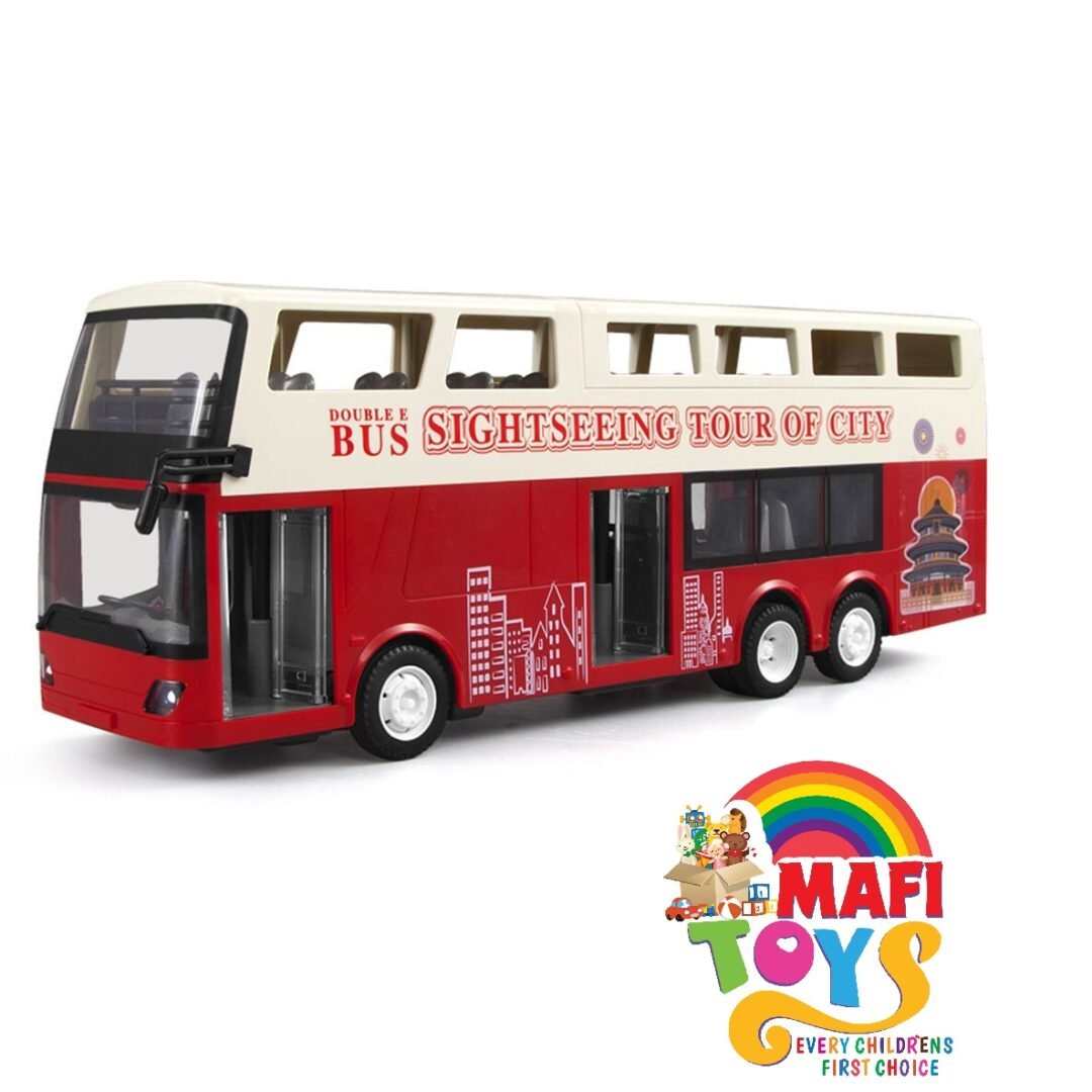 Simulation RC Double-Decker Sightseeing Bus City Bus Model Car Toy Brain-Training Toy For Children Education Toys Birthday Gift