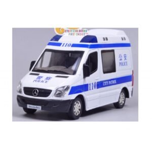 1:32 Benz Police Diecast Car Model Collection Decoration Kids Toys Metallic Material Toy Car Open The Door And Pull Back