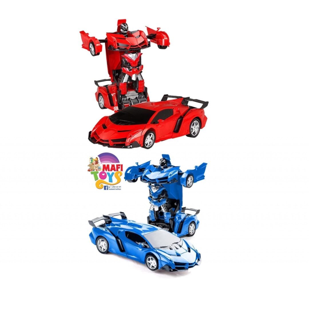 Remote Control Transformer Robot Car 2 IN 1 Transform Robot Racing Car Automatically Robot Car Toy With Light And Sound For Kids