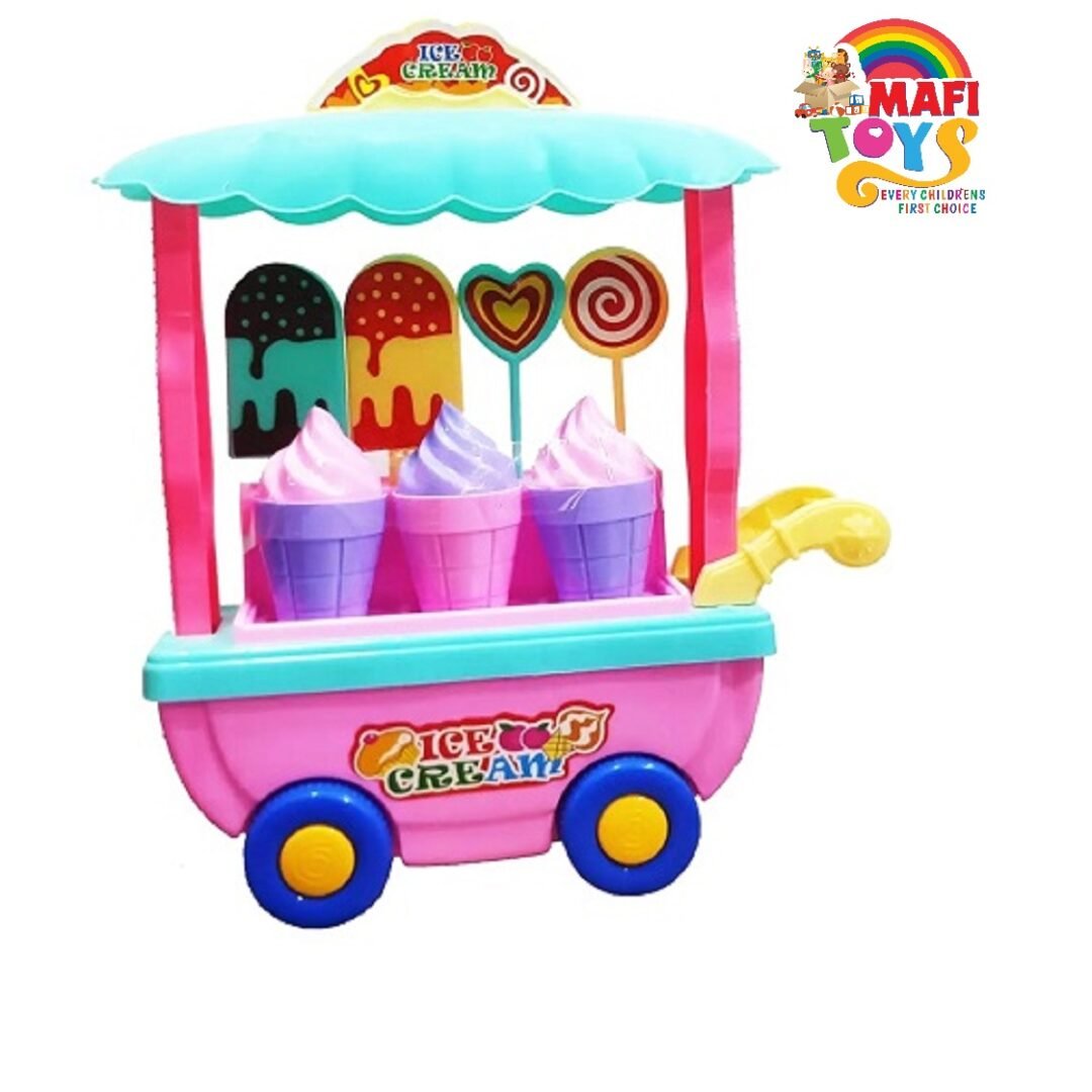 Baby Brain  Development Toy Plastic Material Super Funny Mini Ice Cream Candy Car Toy Play Set for Kids (26 x 22cm) - 1 Piece