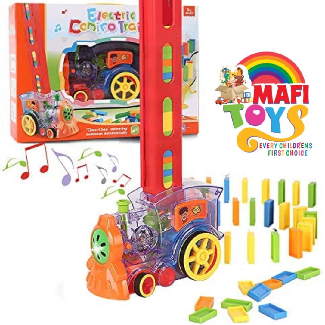 Electric Domino Toy Train Set Early Educational Toys Interesting Family Game Building Blocks Toys Car Birthday Gift for Children