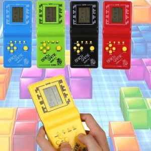 1 Piece Kids Electronic Tetris Brick Game Handheld Game Machine LCD Educational Toys - Multicolor