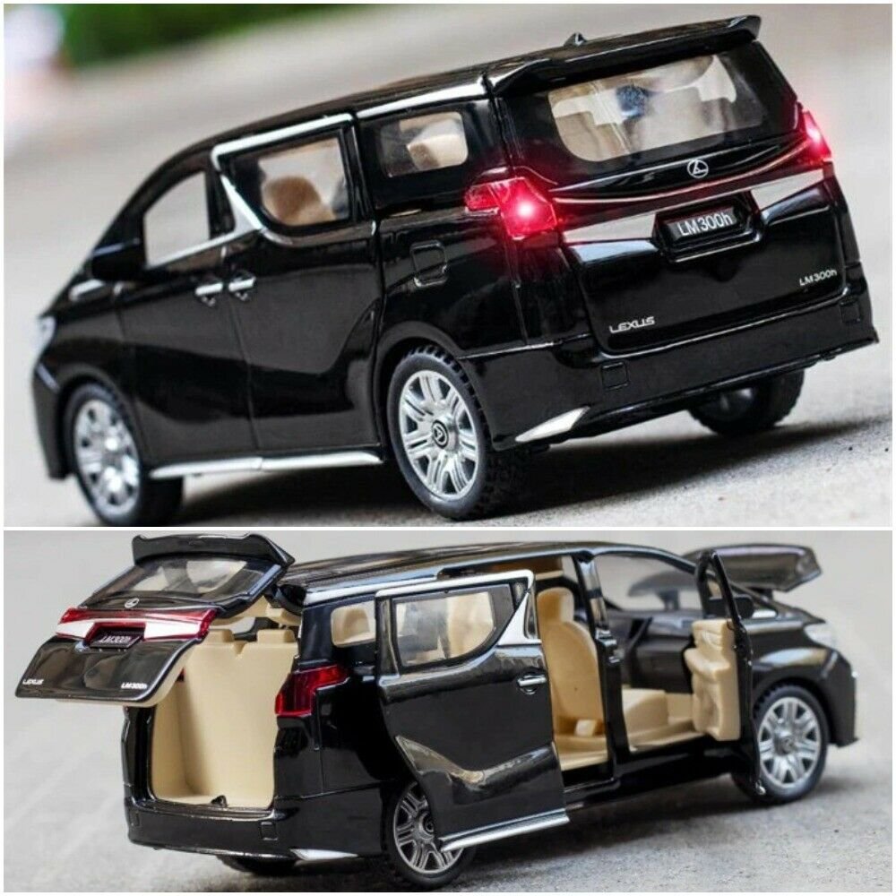 1/32 Toyota Alphard Die Cast Metal Car Die-Cast Vehicle For Kids - Black - Image 3