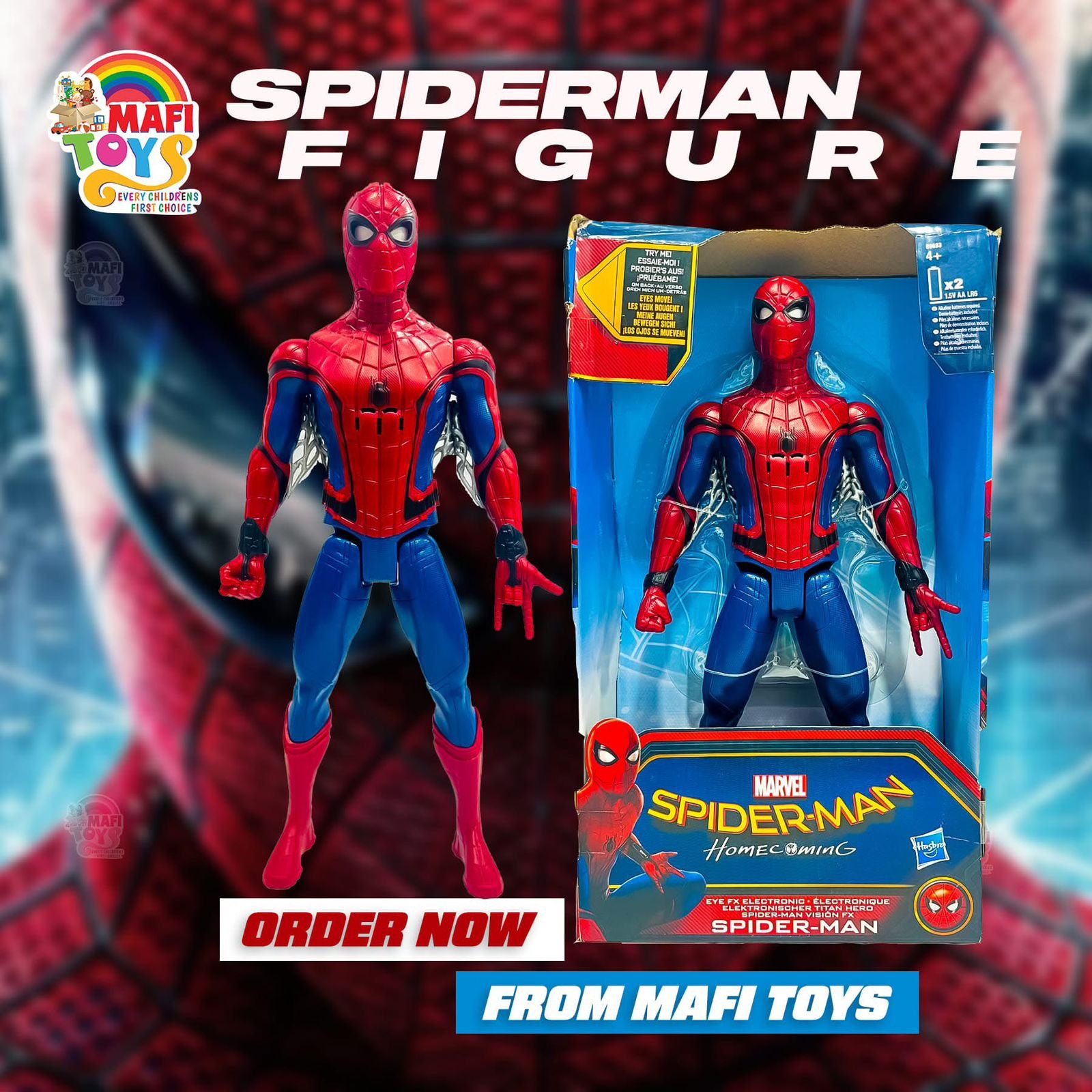 Marvel Spider-Man Homecoming Eye FX Electronic Spider-Man Action Figure-12 inch - Image 3