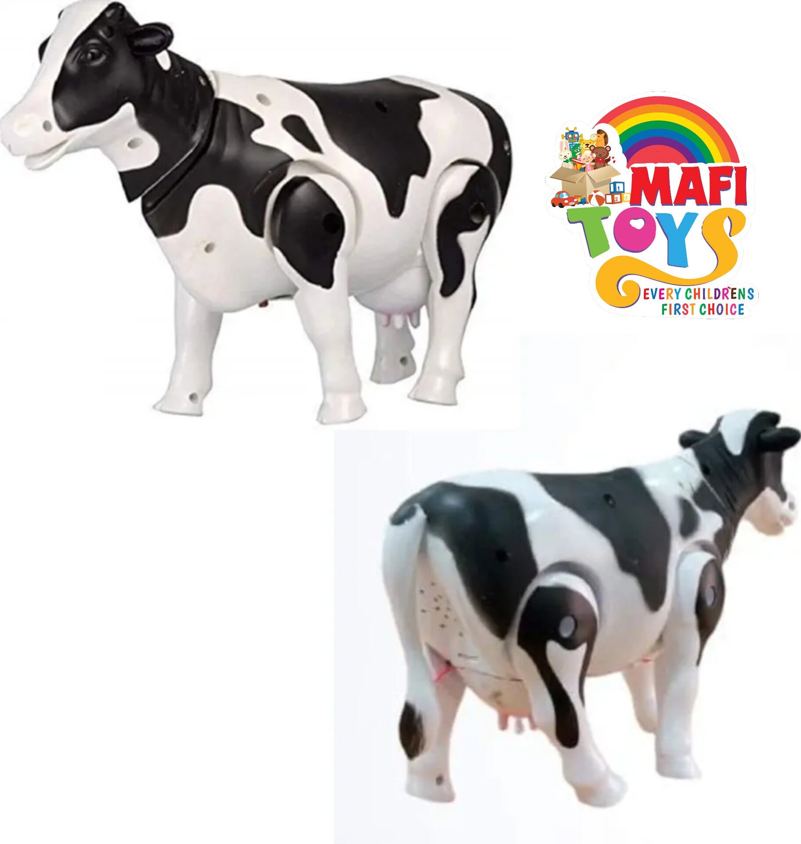 Electric Walking Milk Cow Toy - Realistic Simulation Figure for Kids and Toddlers - Battery Operated Funny Cow Model - Image 4