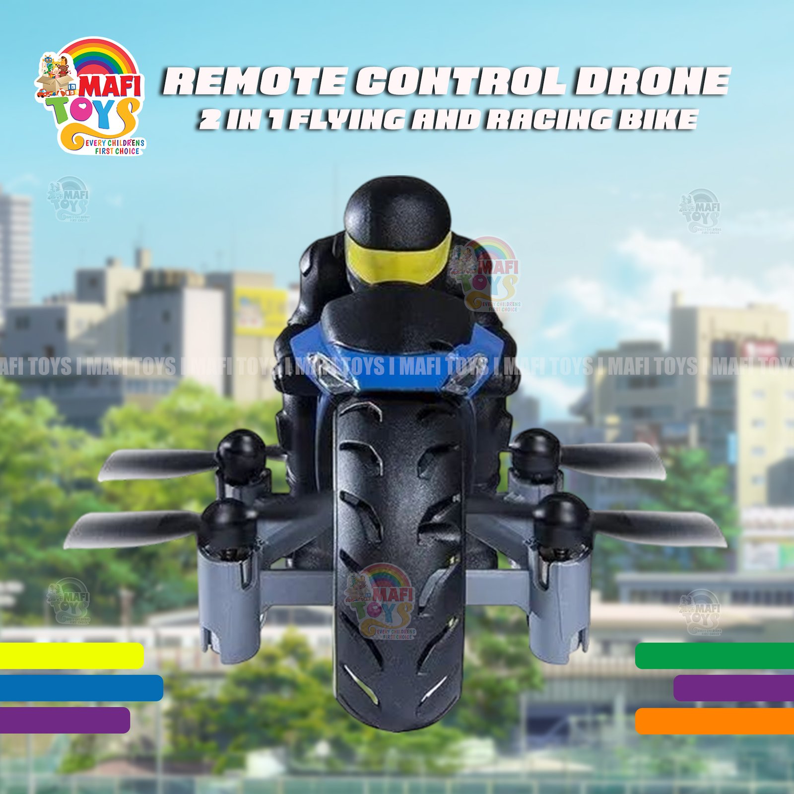 Remote Control Drone 2 in 1 Flying and Racing Bike - Image 3