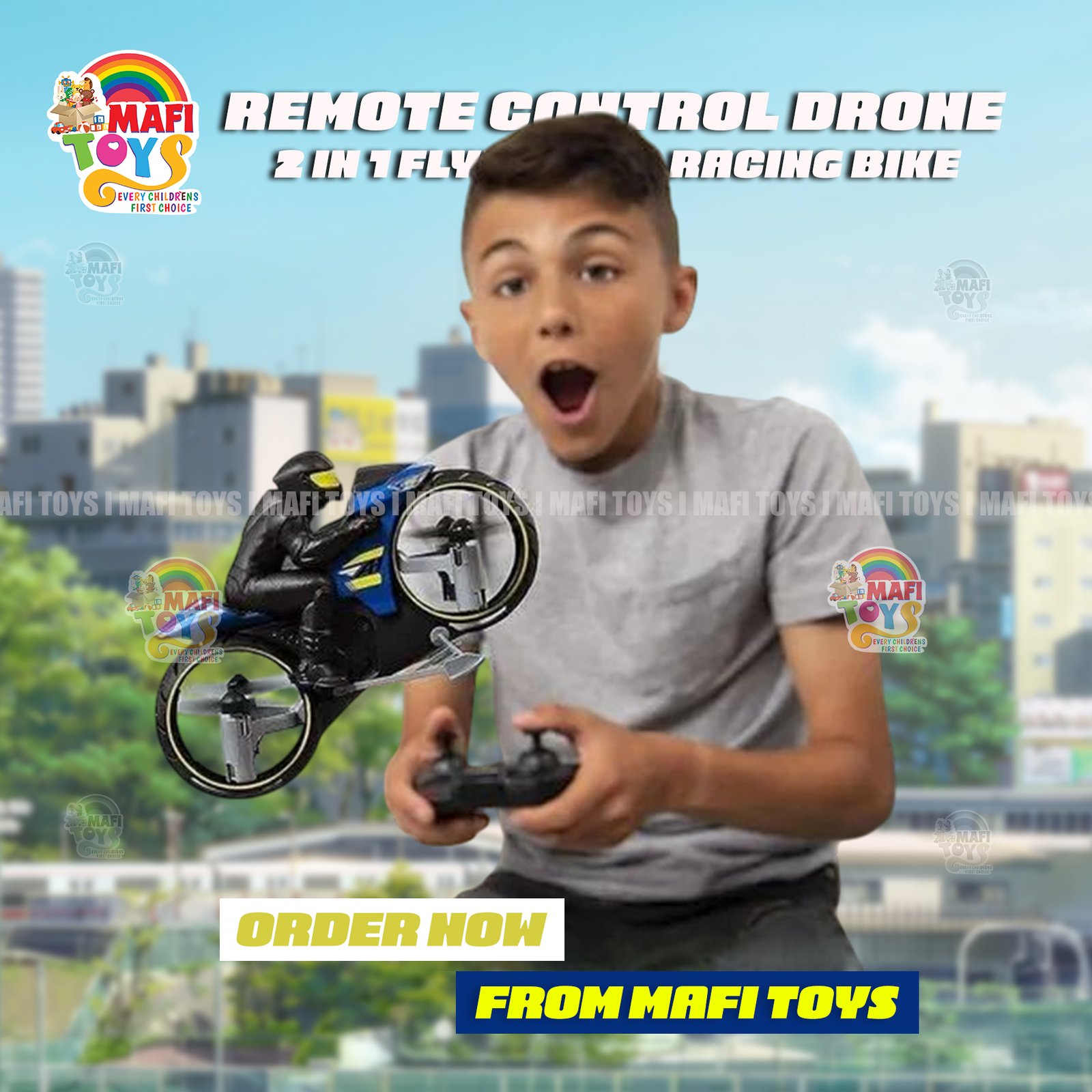 Remote Control Drone 2 in 1 Flying and Racing Bike - Image 4