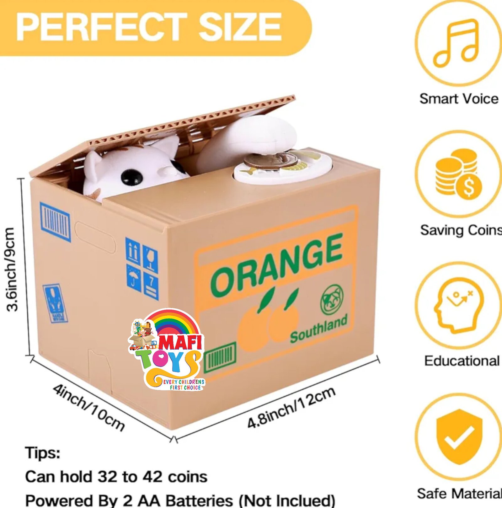 Piggy Bank Cat Stealing Money Coin Box, Electronic Cute Money Saving Coins Cans ATM Banks, Automatic Mischief Steal Money with English Speaking, Creative Toy Gift for Kids Boys Girls Adults Birthday - Image 3